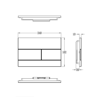 Кнопка смыва для инсталляции механическая Wonzon & Woghand WW-IB235-BGM тёмный графит